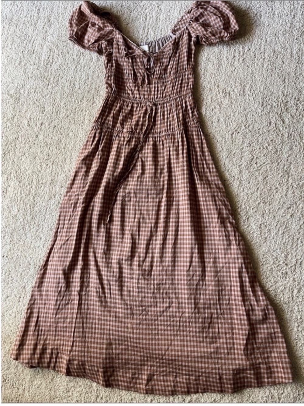 Reformation Rhett Midi Dress in Audrie Check - Picture 5 of 11